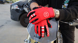 Havoc red fitted riding gloves