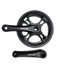 GhostCat Crank Arm Set 127mm, black crank arms with chainring guard