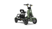 Eunorau S500 electric utility quad in Army Green, front three-quarter view