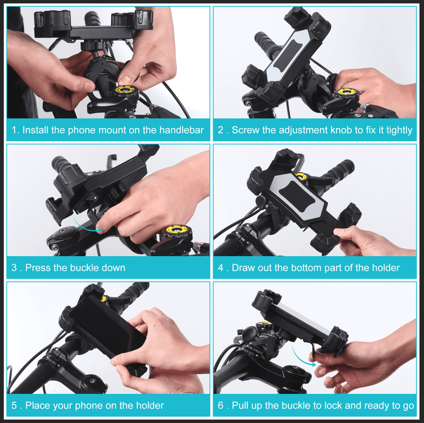 HappyRun phone holder installation steps