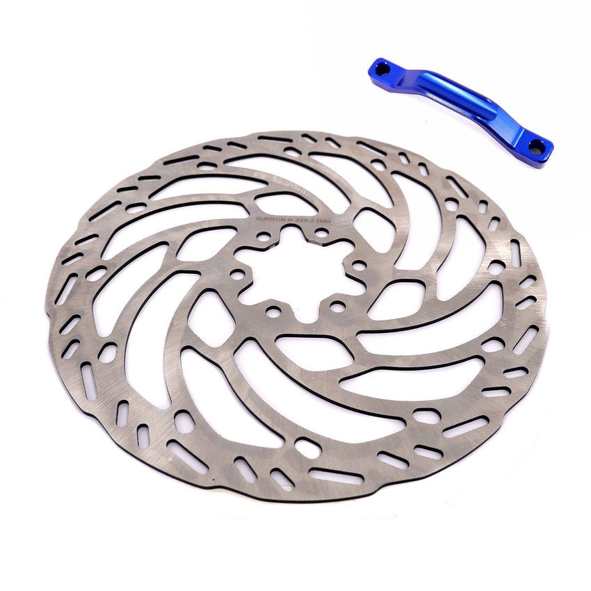 KKE Front 220MM Disc with Adapter For Surron Light Bee X, Segway X160/X260, E-Ride Pros SS, Talaria MX3