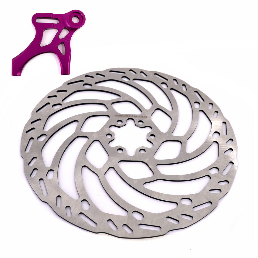 KKE Rear 220MM Disc with Adapter For SurRon Light Bee X, Segway X160/X260, E-Ride Pro SS  (Collective)