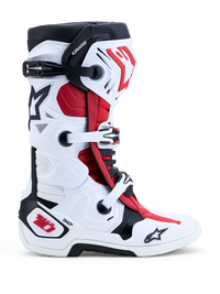 Alpinestars Tech 10 Boots, White/Black/Red, side