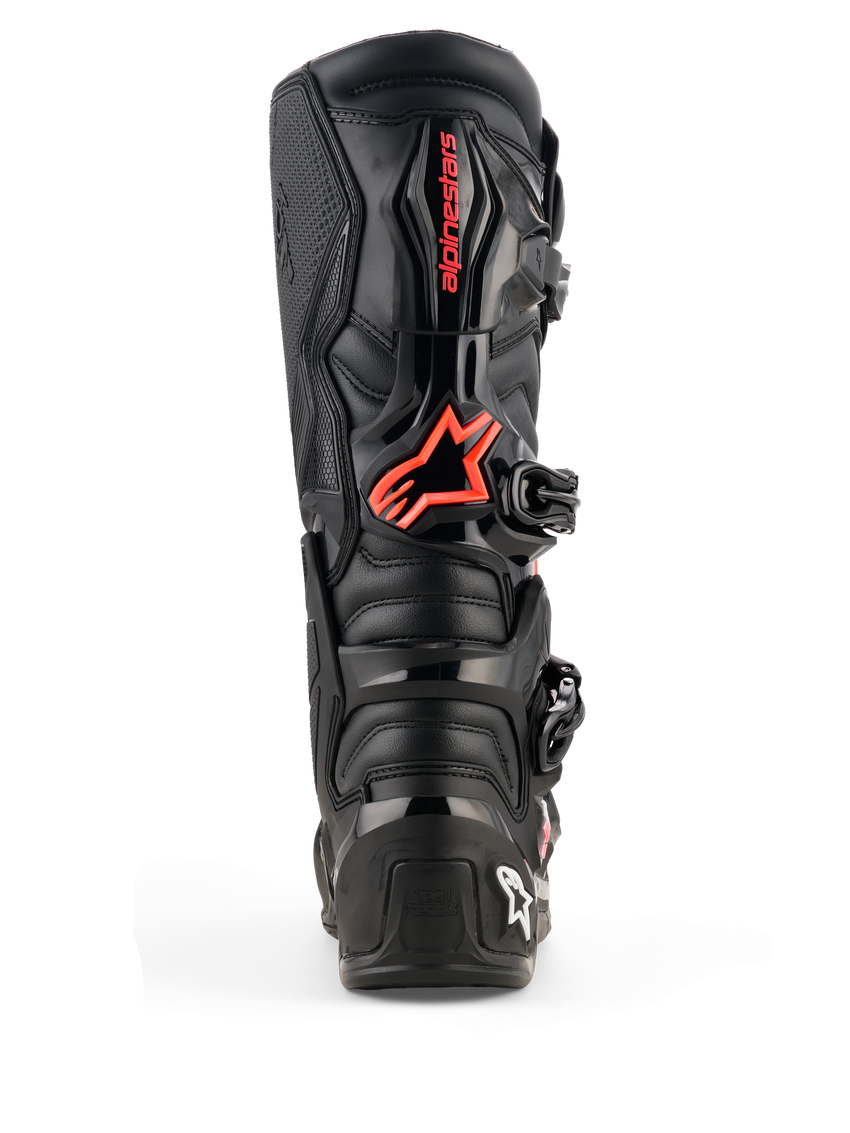 Alpinestars Tech 7 Boots, Black/Red Fluo, rear view