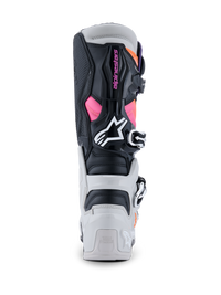 Alpinestars Tech 7 Boots, Black/Light Gray/Orange Fluo/Magenta, rear view