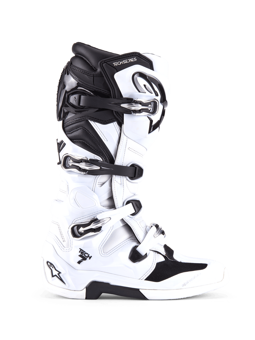 Alpinestars Tech 7 Boots, White/Black, side profile