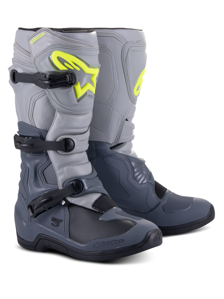 Alpinestars Tech 3 Boots, Gray/Black, front view