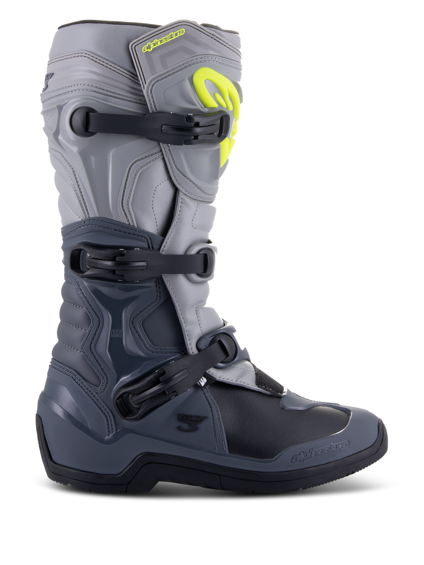 Alpinestars Tech 3 Boots, Gray/Black, side view
