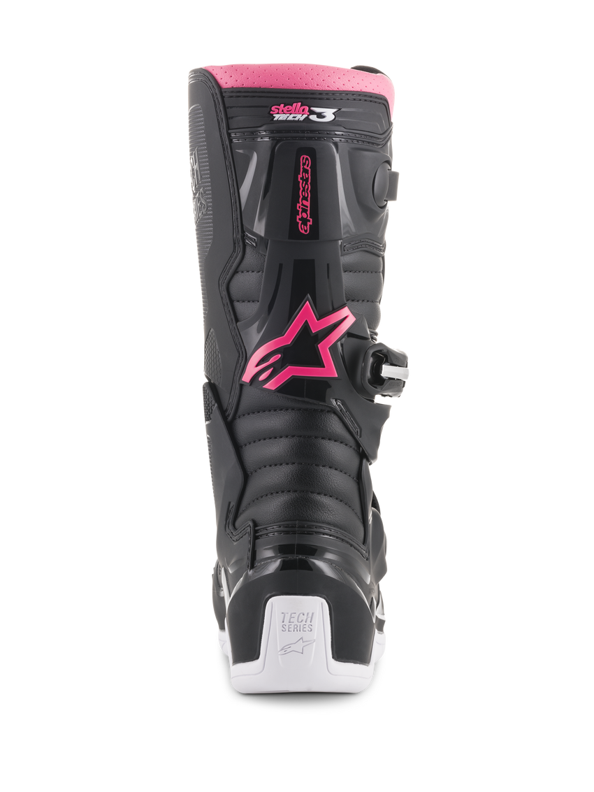 Alpinestars Stella Tech 3 Boots, Black/White/Pink, back
