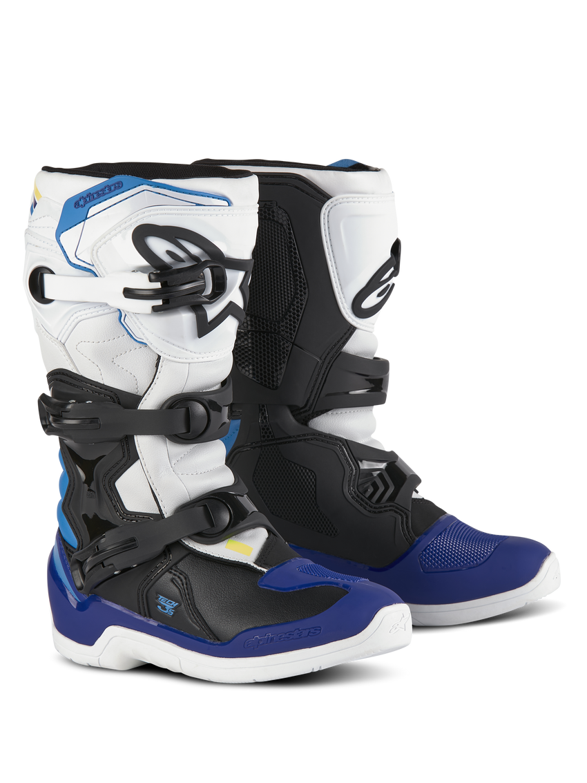 Alpinestars Tech 3S Youth Boots, White/Black/Enamel Blue
