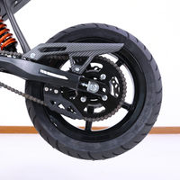 Valtinsu EM-5 rear street tire and chain guard installed on the bike