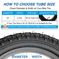 Bike Inner Tube 14/16x2.125
