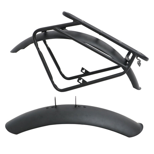 Eunorau FAT-HS / DEFENDER-S / FAT-AWD Rack & Fender Set: rack and fender set, angled view