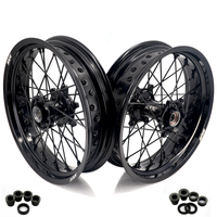 KKE 3.5*17'' & 4.25*17'' Supermoto Wheels Rims Fit STARK VARG MX EX Electric Dirt Bike All Black