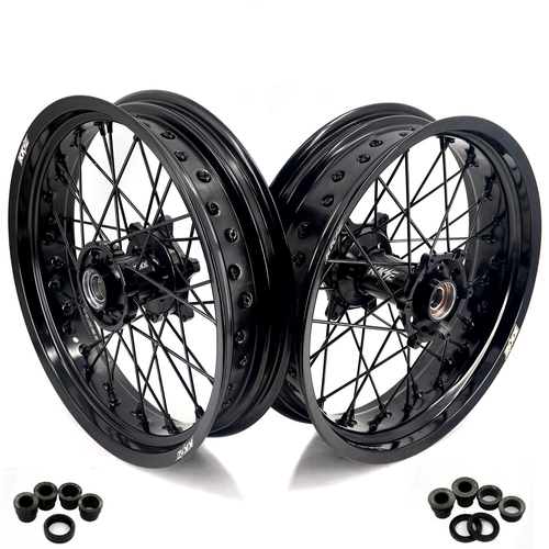 KKE 3.5*17'' & 4.25*17'' Supermoto Wheels Rims Fit STARK VARG MX EX Electric Dirt Bike All Black