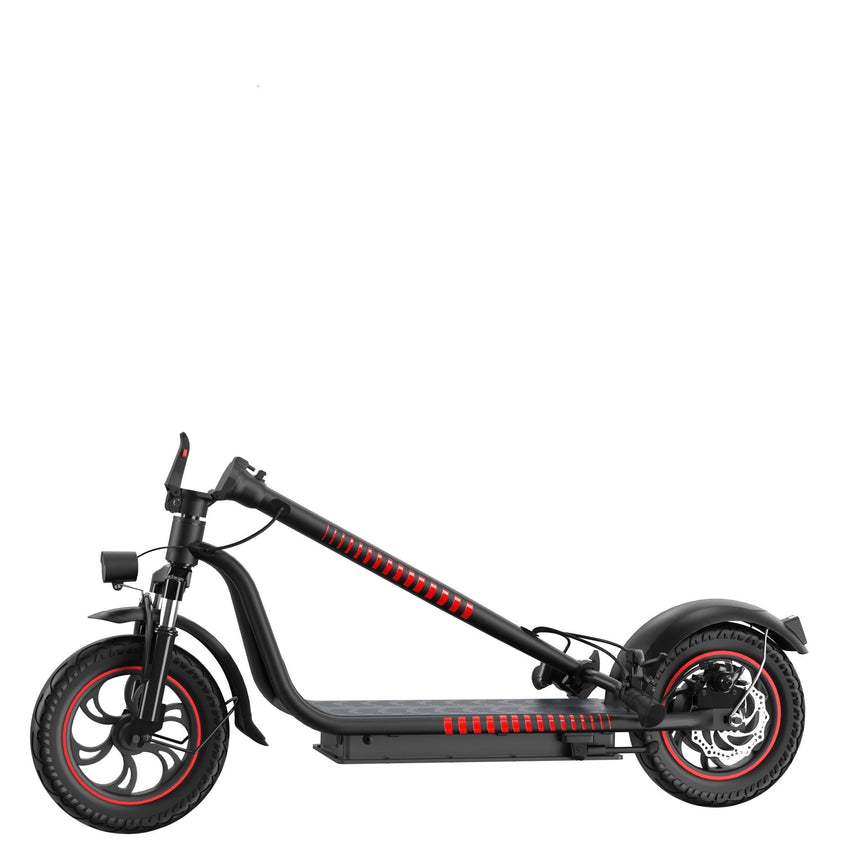 Freego F12 electric scooter folded, side view