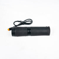 Freego Electric Bike Twist Throttle Grip, black ribbed grip side view