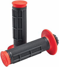 ProTaper Pro Series Clamp-On Grips – 1/2 Waffle, Red/Black