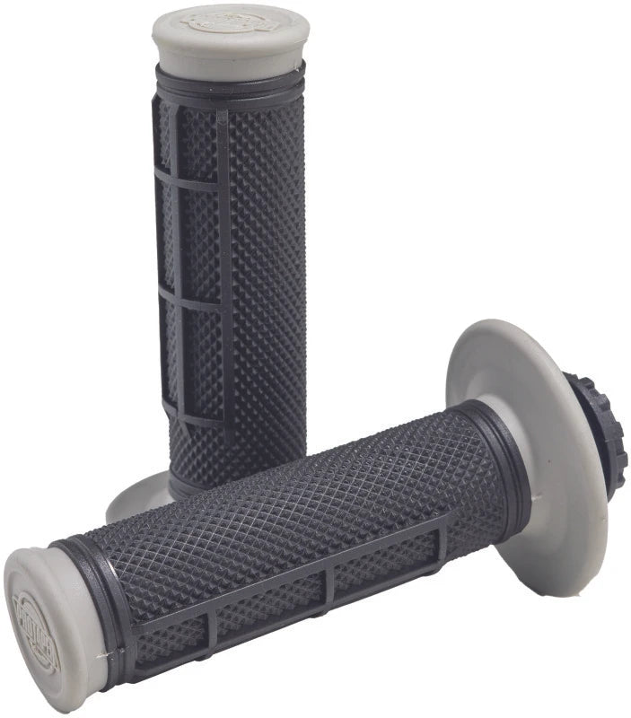 ProTaper Pro Series Clamp-On Grips – 1/2 Waffle, Gray/Black