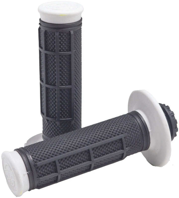 ProTaper Pro Series Clamp-On Grips – 1/2 Waffle, White/Black