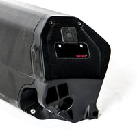 Eunorau FAT-HD battery close-up of lock and power indicator