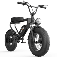 Freego DK200 fat tire e-bike with black seat, front view