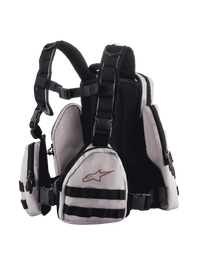 Alpinestars Techdura Tactical Pack, Warm Gray/Black, rear view showing back panel