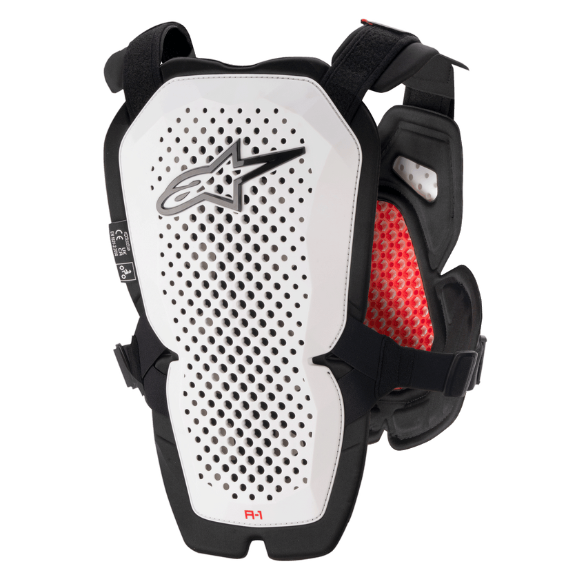 Alpinestars A-1 Pro Chest Protector, White/Black/Red back