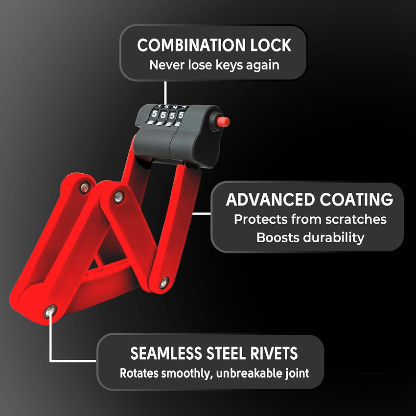 Xnito Folding Lock – 4-Digit Heavy-Duty Combo Lock