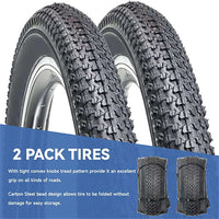 Mountain Bike Tires (2-Pack) - 20/24/26 Inch