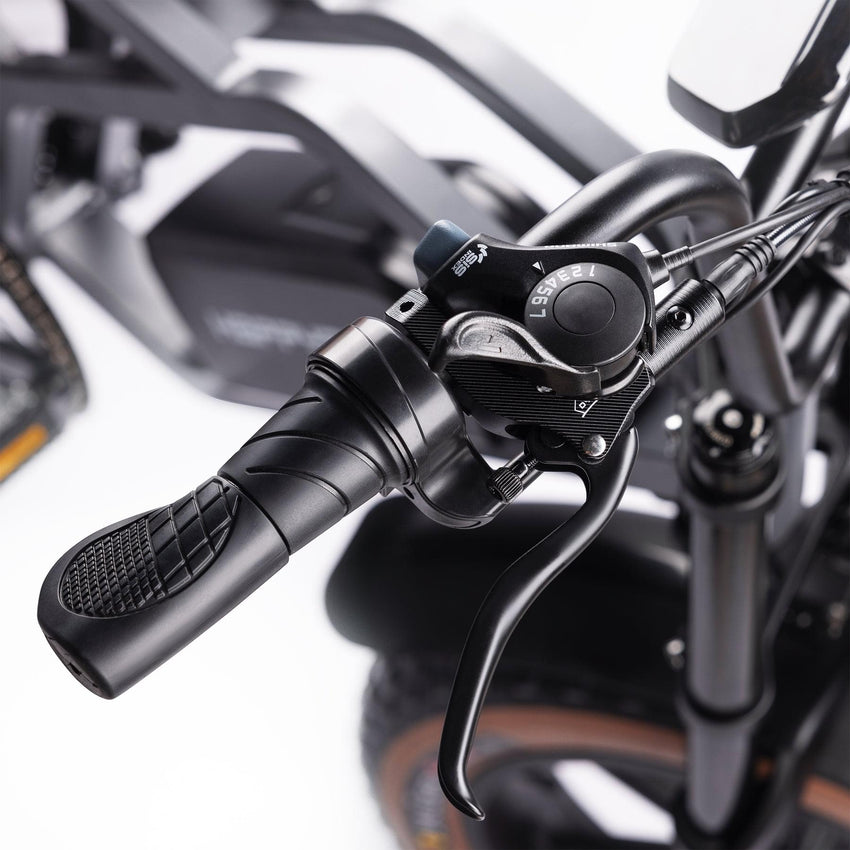 HappyRun twist throttle installed on an e-bike handlebar