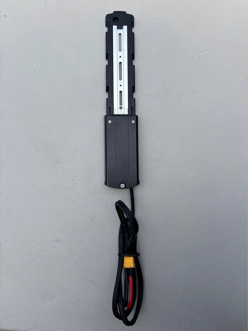 GhostCat Battery Tray, black tray with wiring lead and connector