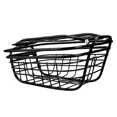 Freego DIY Front Basket, black wire basket, side view