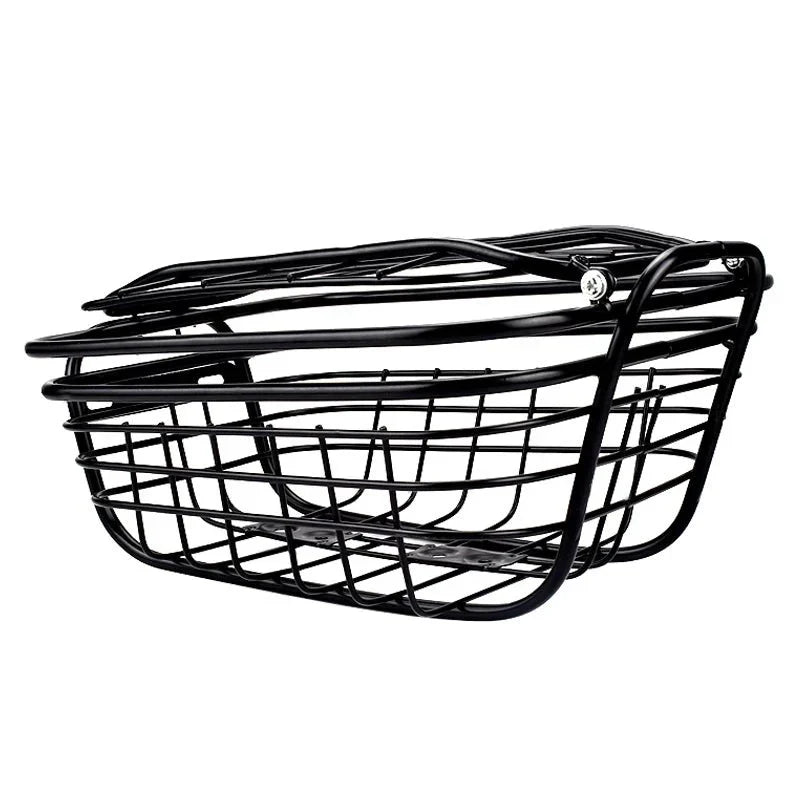 Freego DIY Front Basket, black wire basket, side view