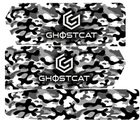 GhostCat Battery Decal 52/60V 25Ah, Black & White Camo, three-piece wrap