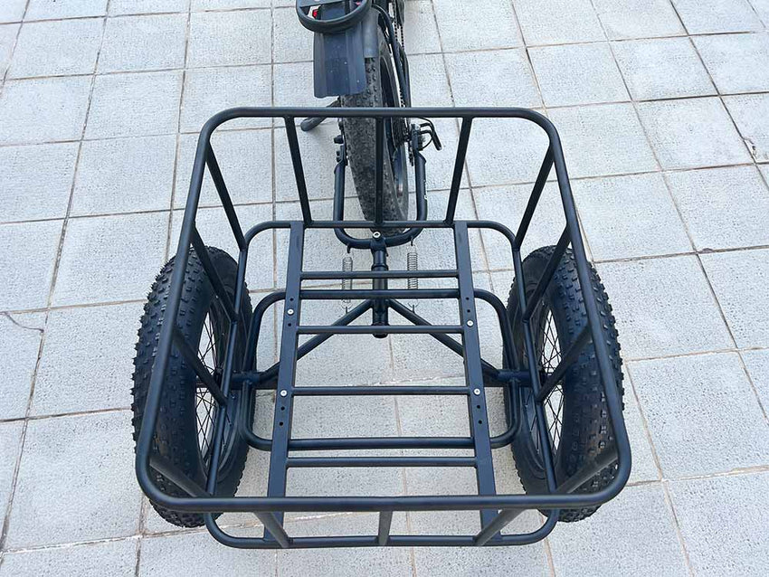 Freego Cargo Rear Trailer basket, top-down view on tile