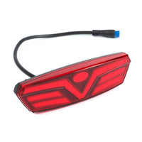 Freego Electric Bike Taillight, red LED bar light, angled view