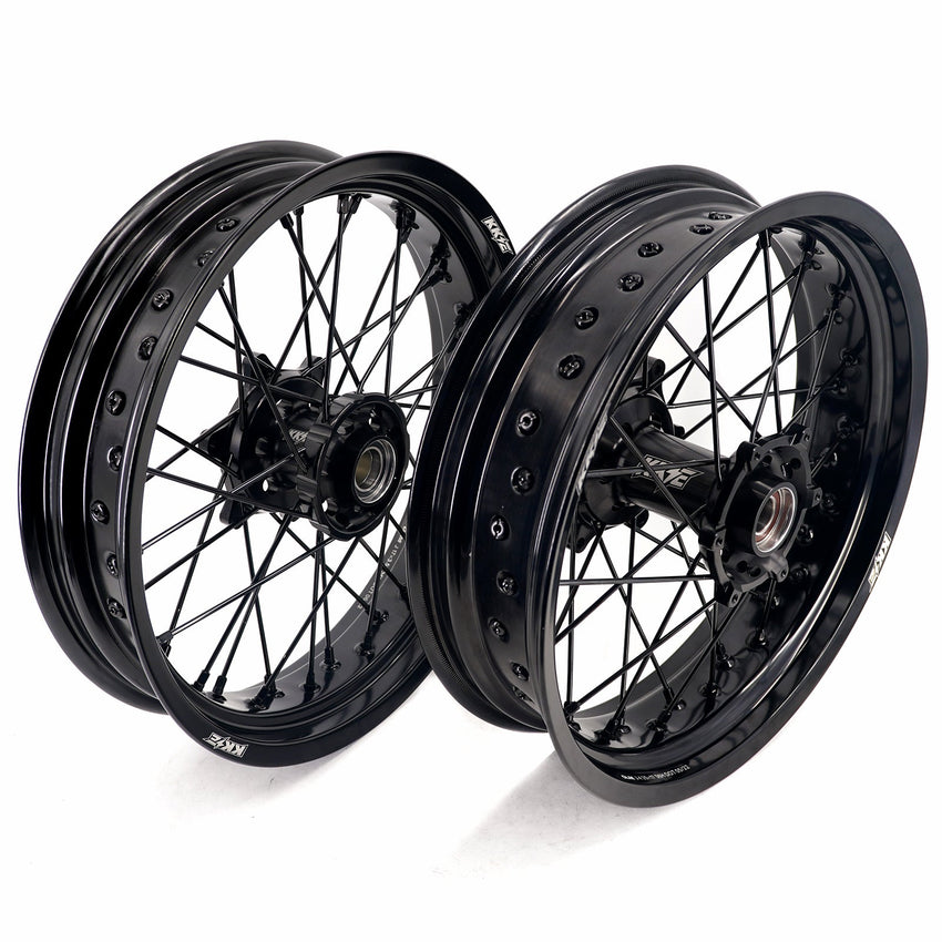 KKE 3.5*17'' & 4.25*17'' Supermoto Wheels Rims Fit STARK VARG MX EX Electric Dirt Bike All Black