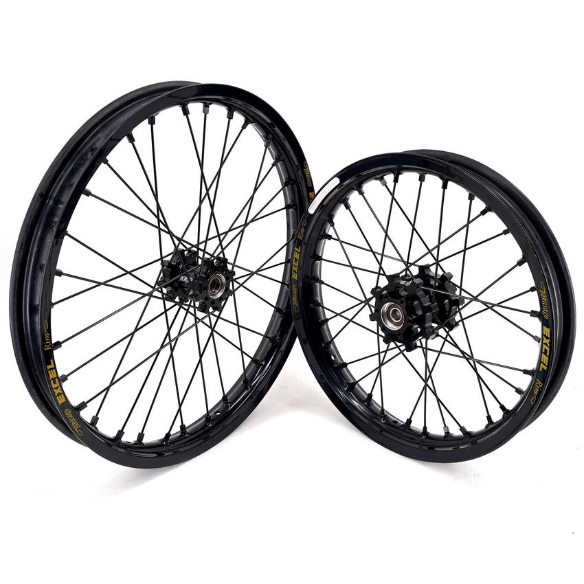 KKE 19" 16" Spoke Alloy Wheels Fit Talaria Sting MX3 / R MX4 Electric E-bike Black Takasago EXCEL Rims