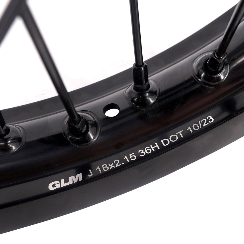 KKE Enduro 1.6*21" & 2.15*18" CNC Hub Electric Dirtbike Alloy Wheels Rims Fit STARK VARG All Black