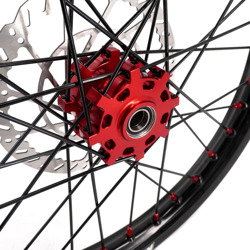 US Stock KKE 1.6*19" & 1.85*16" New Style E-bike Wheels Rim For SurRon Light Bee-X 2019-2025 Red Nipples