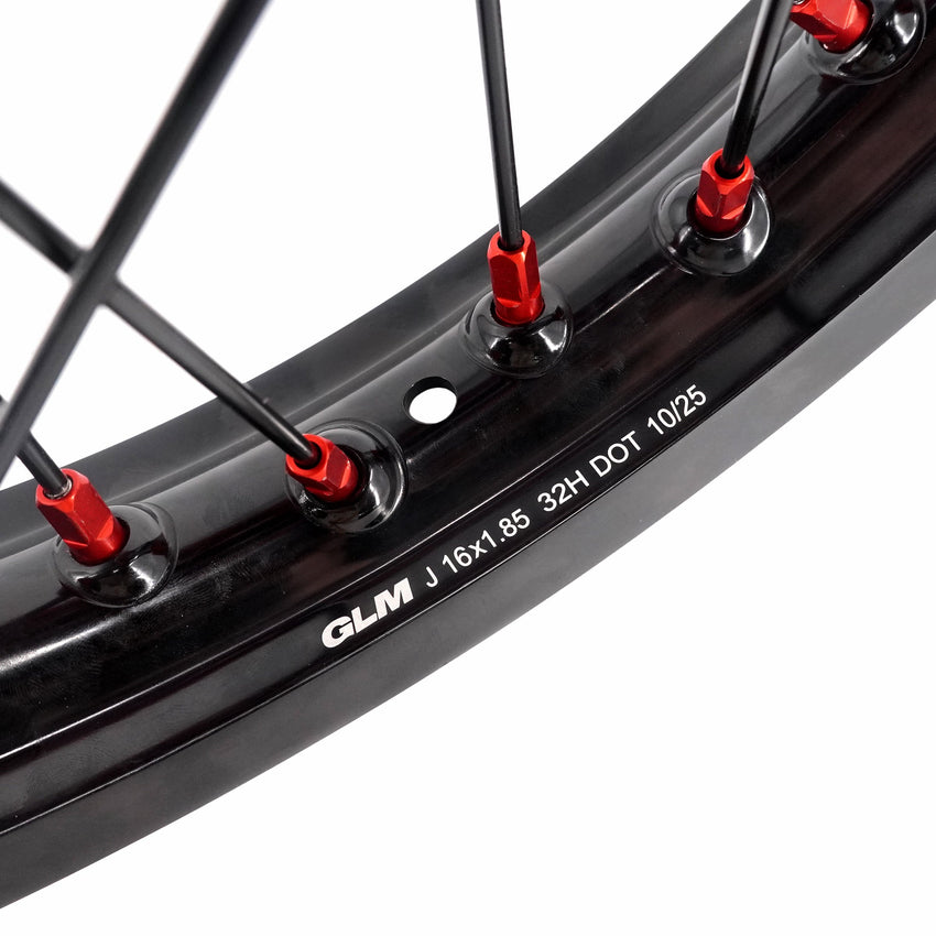 US Stock KKE 1.6*19" & 1.85*16" New Style E-bike Wheels Rim For SurRon Light Bee-X 2019-2025 Red Nipples