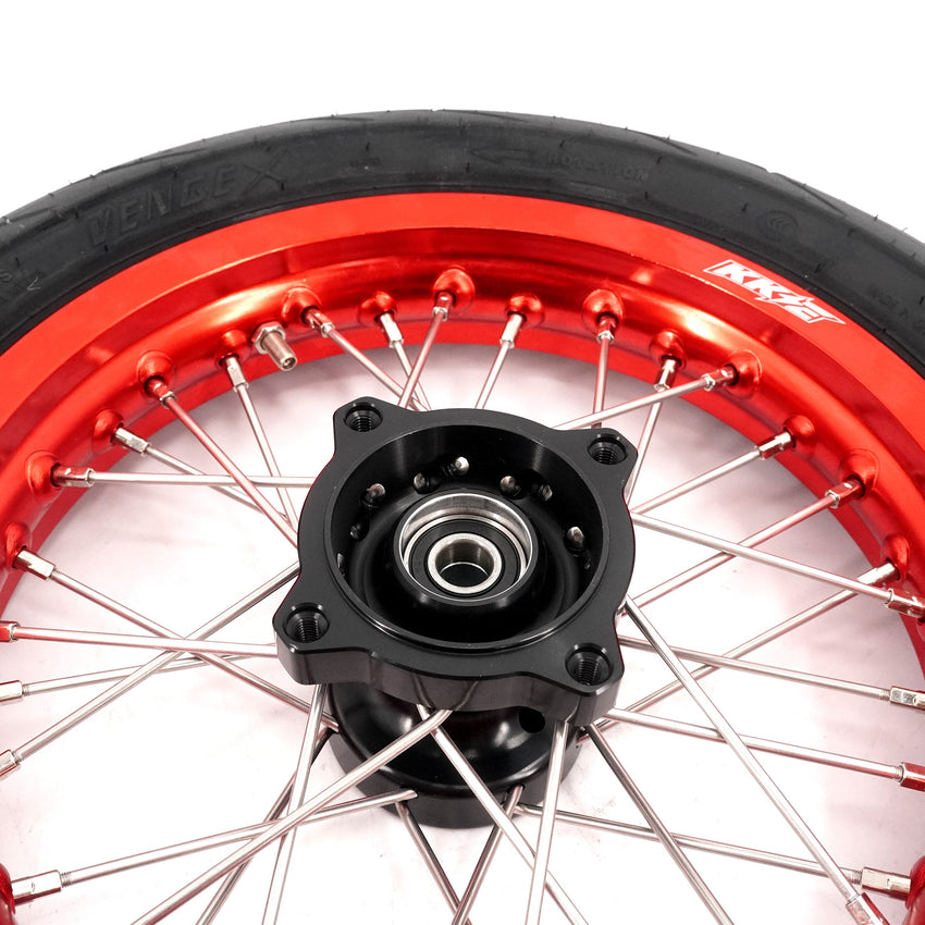 KKE 1.85*12’‘ & 2.15*12’‘ E-Bike Mini Wheels Kit with Tires Fit For Rawrr Mantis X 2024-2025 Red Rims