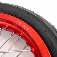 KKE 1.85*12’‘ & 2.15*12’‘ E-Bike Mini Wheels Kit with Tires Fit For Rawrr Mantis X 2024-2025 Red Rims