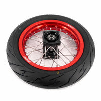 KKE 1.85*12’‘ & 2.15*12’‘ E-Bike Mini Wheels Kit with Tires Fit For Rawrr Mantis X 2024-2025 Red Rims
