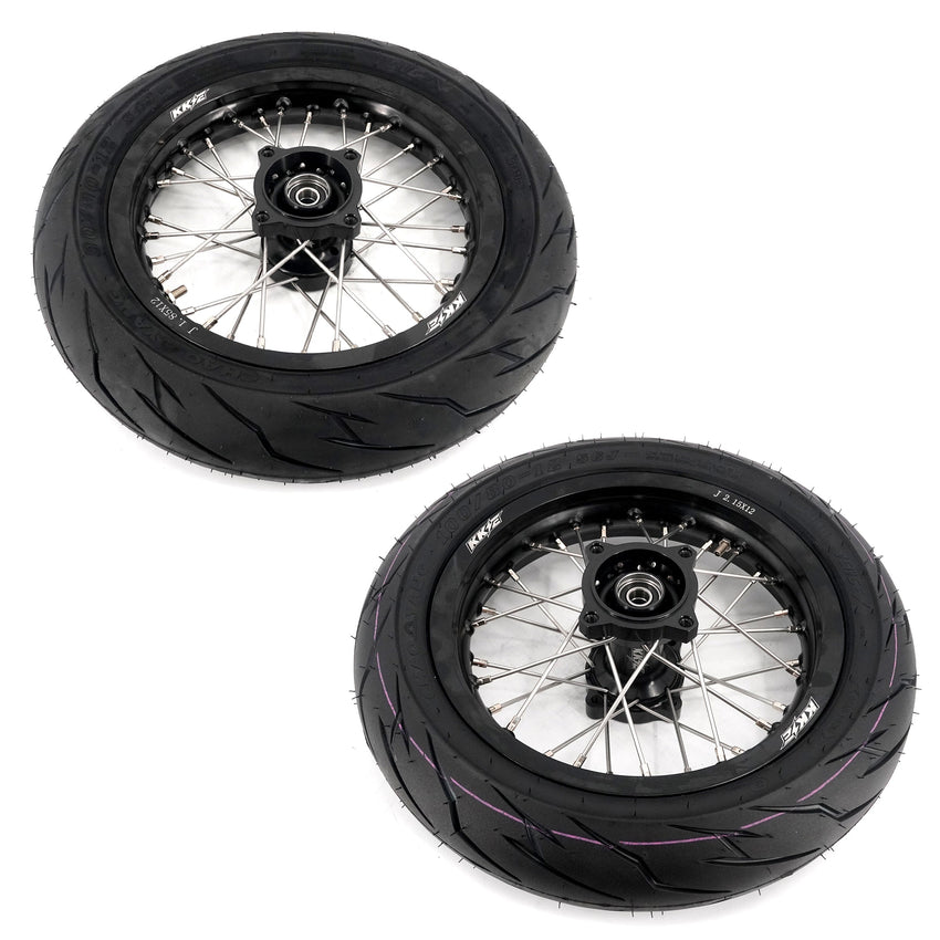 KKE 1.85*12’‘ & 2.15*12’‘ E-Bike Mini Wheels Kit with Tires Fit For Rawrr Mantis X 2024-2025 Black