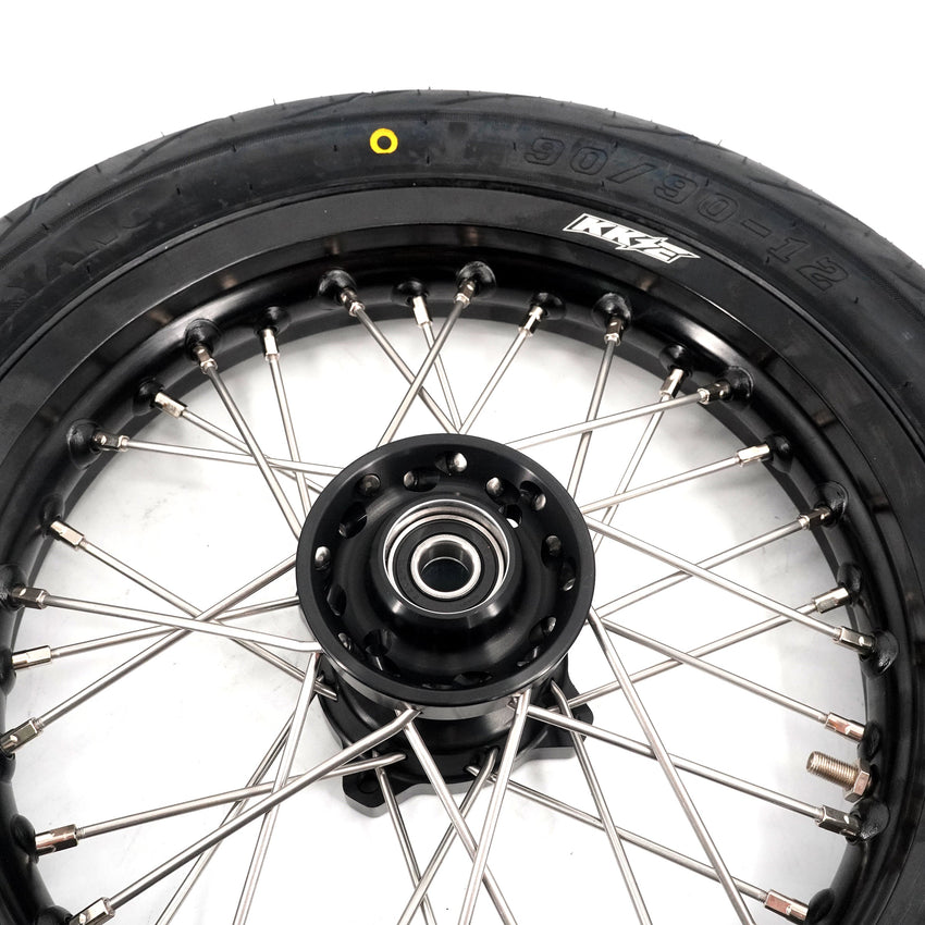 KKE 1.85*12’‘ & 2.15*12’‘ E-Bike Mini Wheels Kit with Tires Fit For Rawrr Mantis X 2024-2025 Black