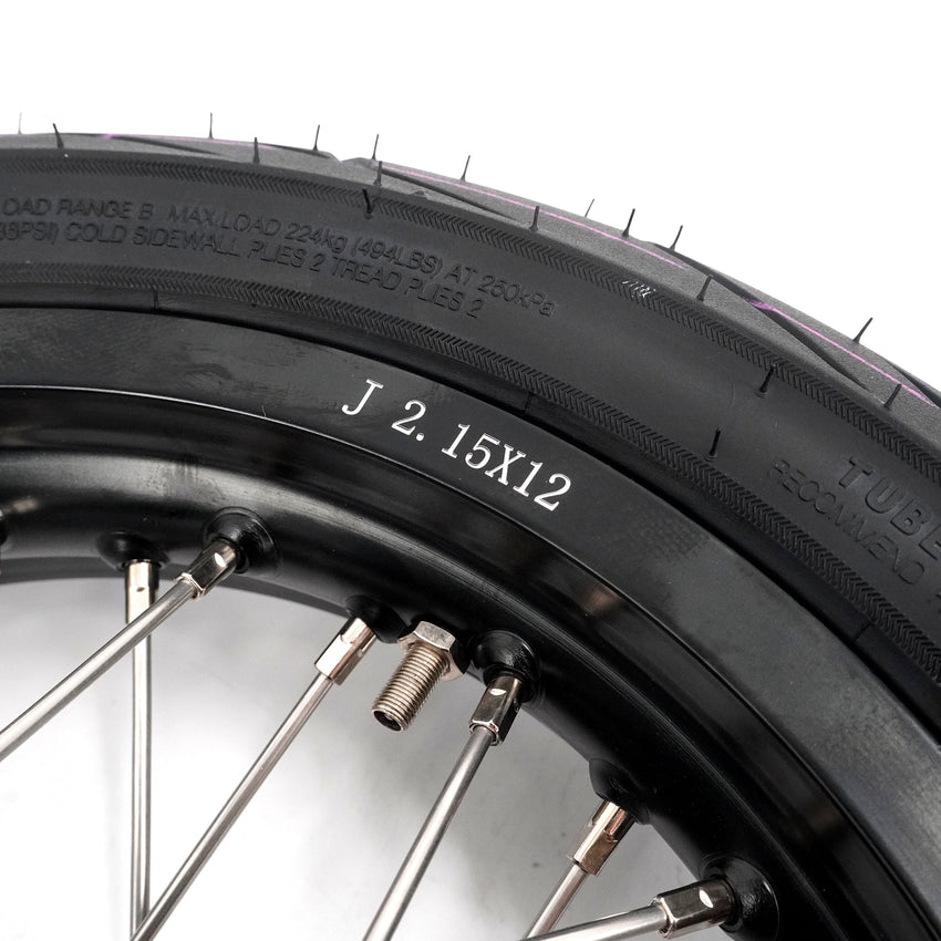 KKE 1.85*12’‘ & 2.15*12’‘ E-Bike Mini Wheels Kit with Tires Fit For Rawrr Mantis X 2024-2025 Black