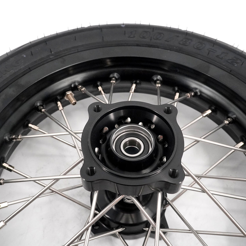 KKE 1.85*12’‘ & 2.15*12’‘ E-Bike Mini Wheels Kit with Tires Fit For Rawrr Mantis X 2024-2025 Black