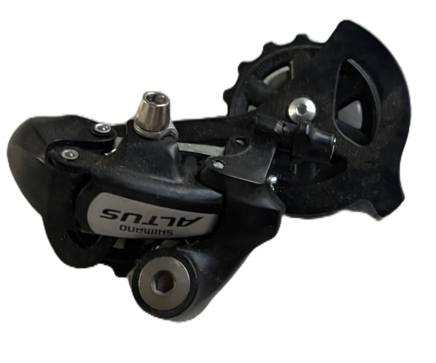 GhostCat Derailleur, black Shimano Altus rear derailleur, side view
